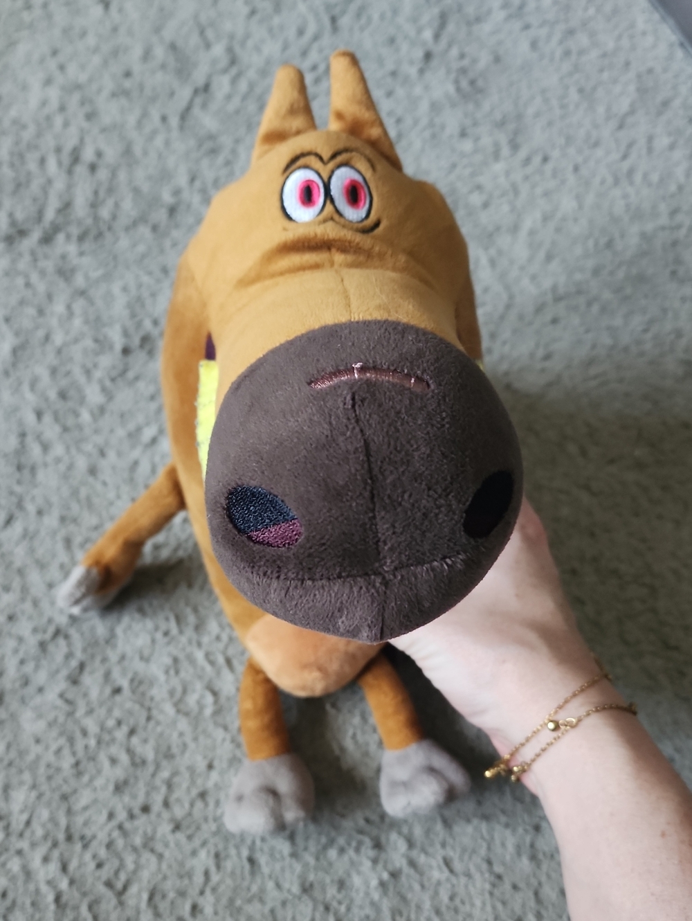 zig and sharko Plush Dog Character Toy - Brown